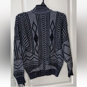 Vintage 80’s Sassoon Men’s Geometric Acrylic Sweater Size XL